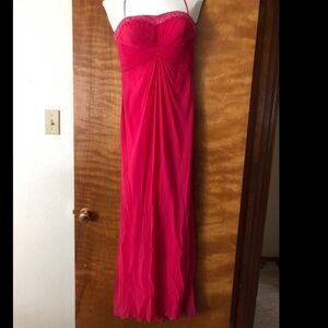 Aidan Mattox Vibrant Pink Maxi Dress